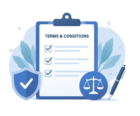 Terms and conditions document illustration